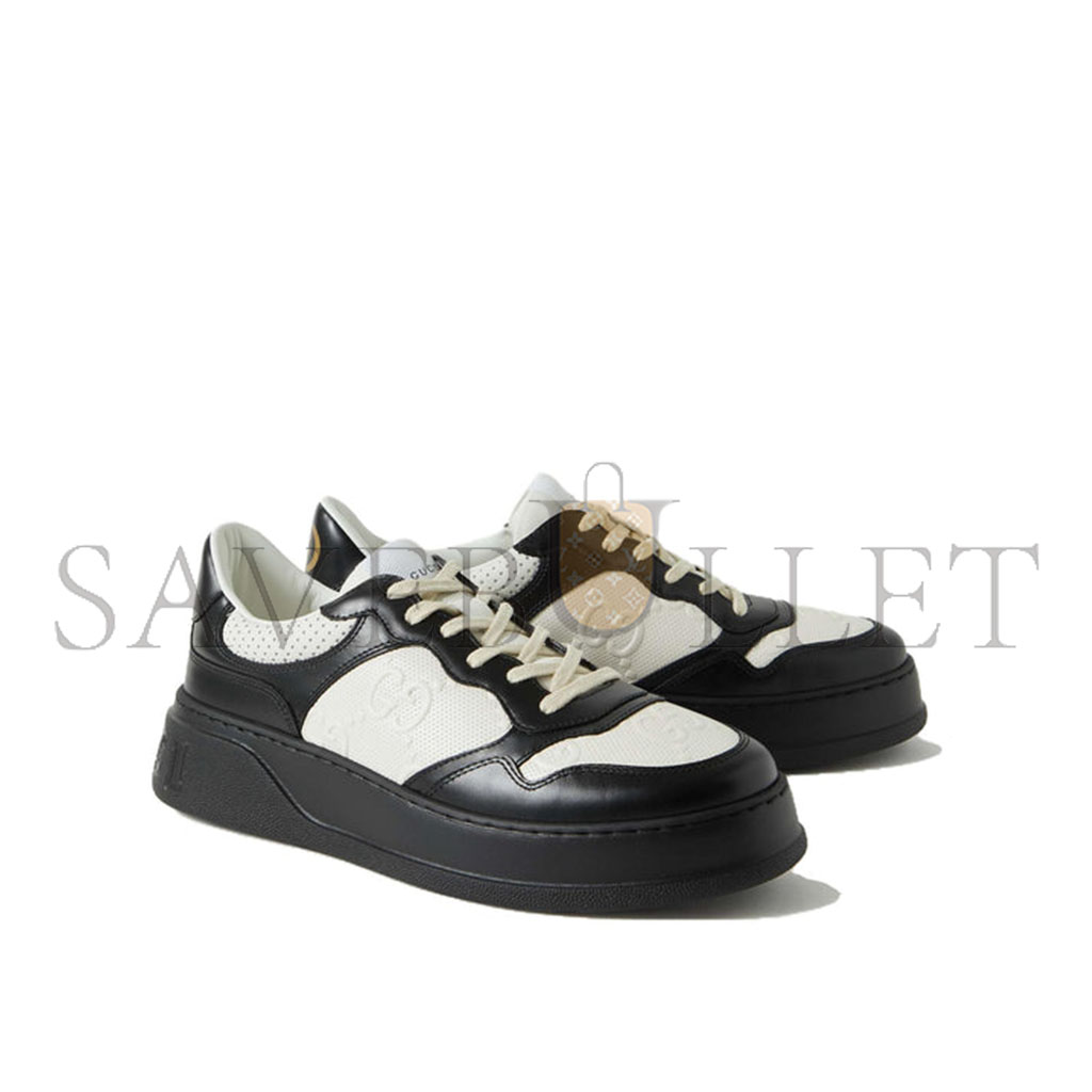 GUCCI GG EMBOSSED SNEAKERS 'BLACK WHITE' 684911